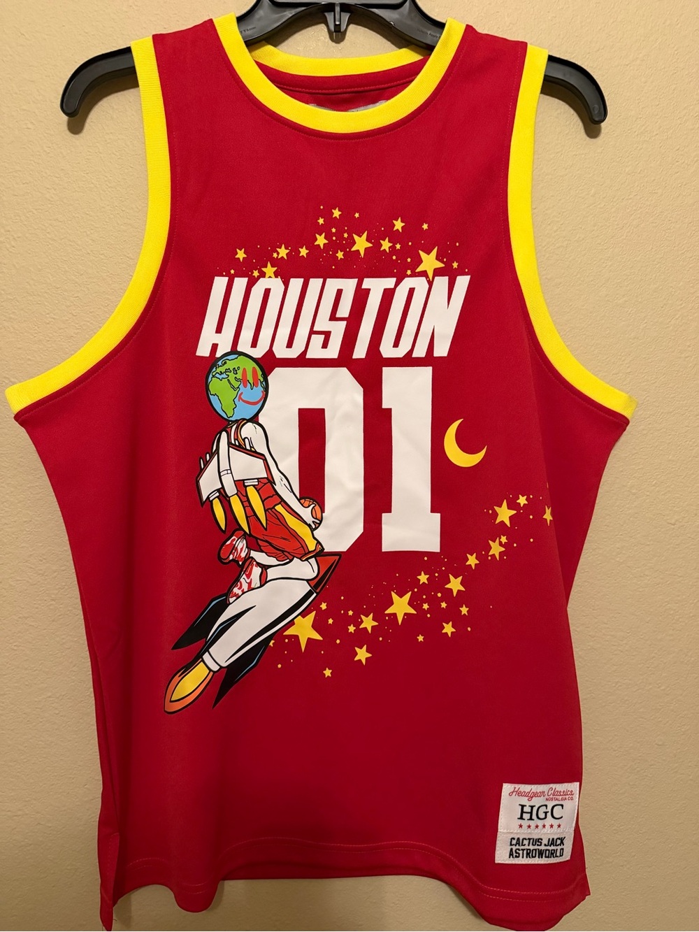 Headgear Classics Cactus Jack Astroworld Houston 01 Youth XL Jersey NWT